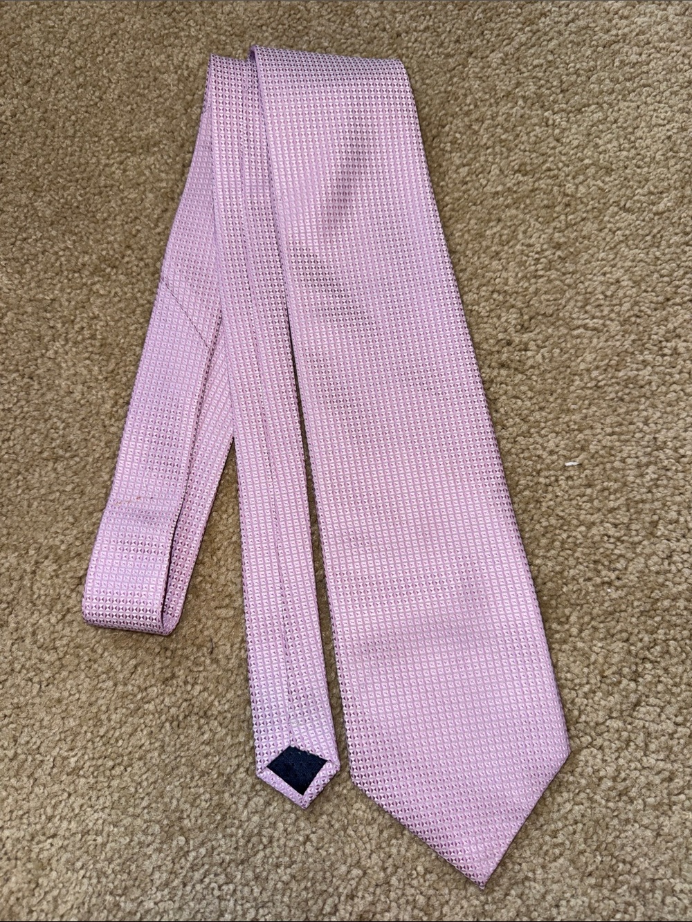 Classic Pink Textured Tie for Men